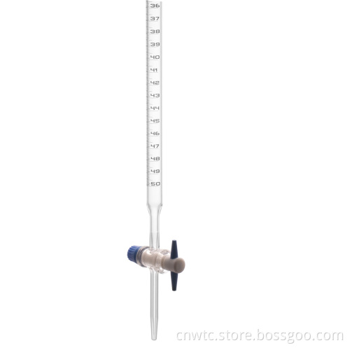 50ml Borosilicate Glass Burette with PTFE Key Stopcock: Precision Measurement Tool
